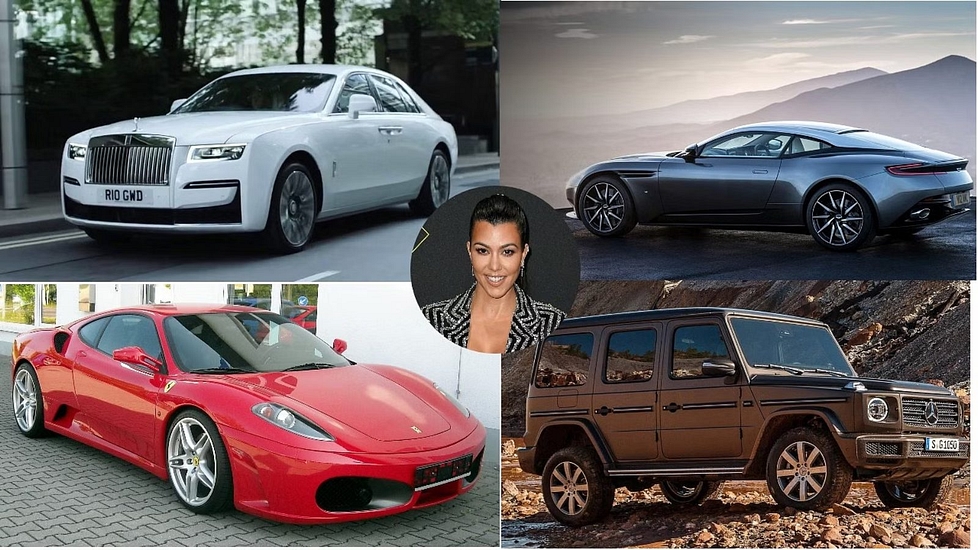 With a net worth of $65 million, Here's Model Kourtney Kardashian Updated 2023 Car Collection