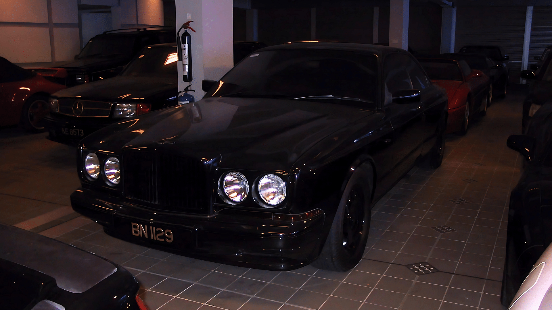 Sultan of Brunei's Bentley Continental R shown in black color