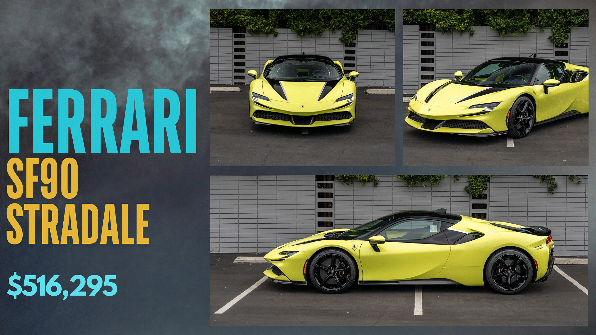 Collage of Travis Scott's Ferrari SF90 Stradale