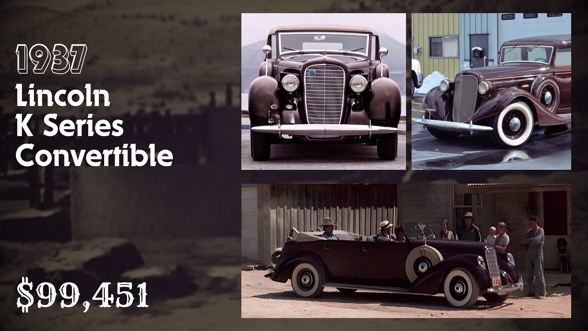 Clint Eastwood's Maroon 1937 Lincoln K Series Convertible