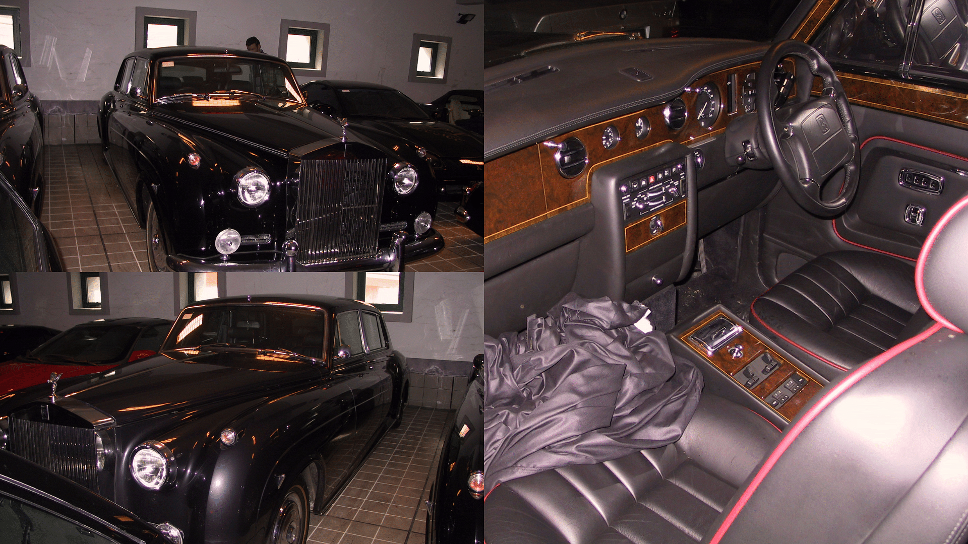 Sultan of Brunei's Rolls-Royce Cloudesque shown in black and silver along with the interior view