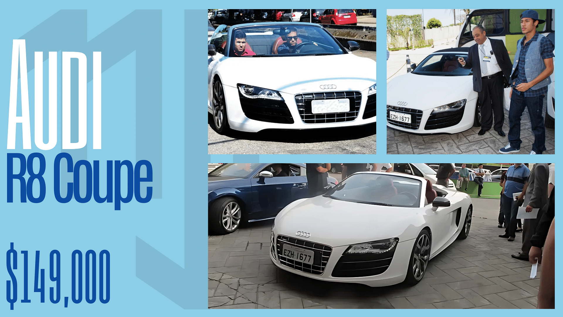 Neymar jr.'s white Audi R* Coupe