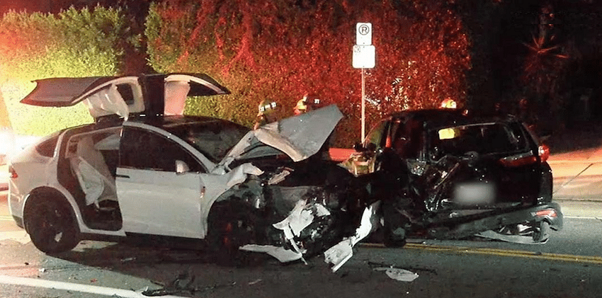 Tyler, the Creator's Crashed Tesla Model X