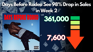 Travis Scott's Days Before Rodeo saw a 98% drop in Week 2 of sales