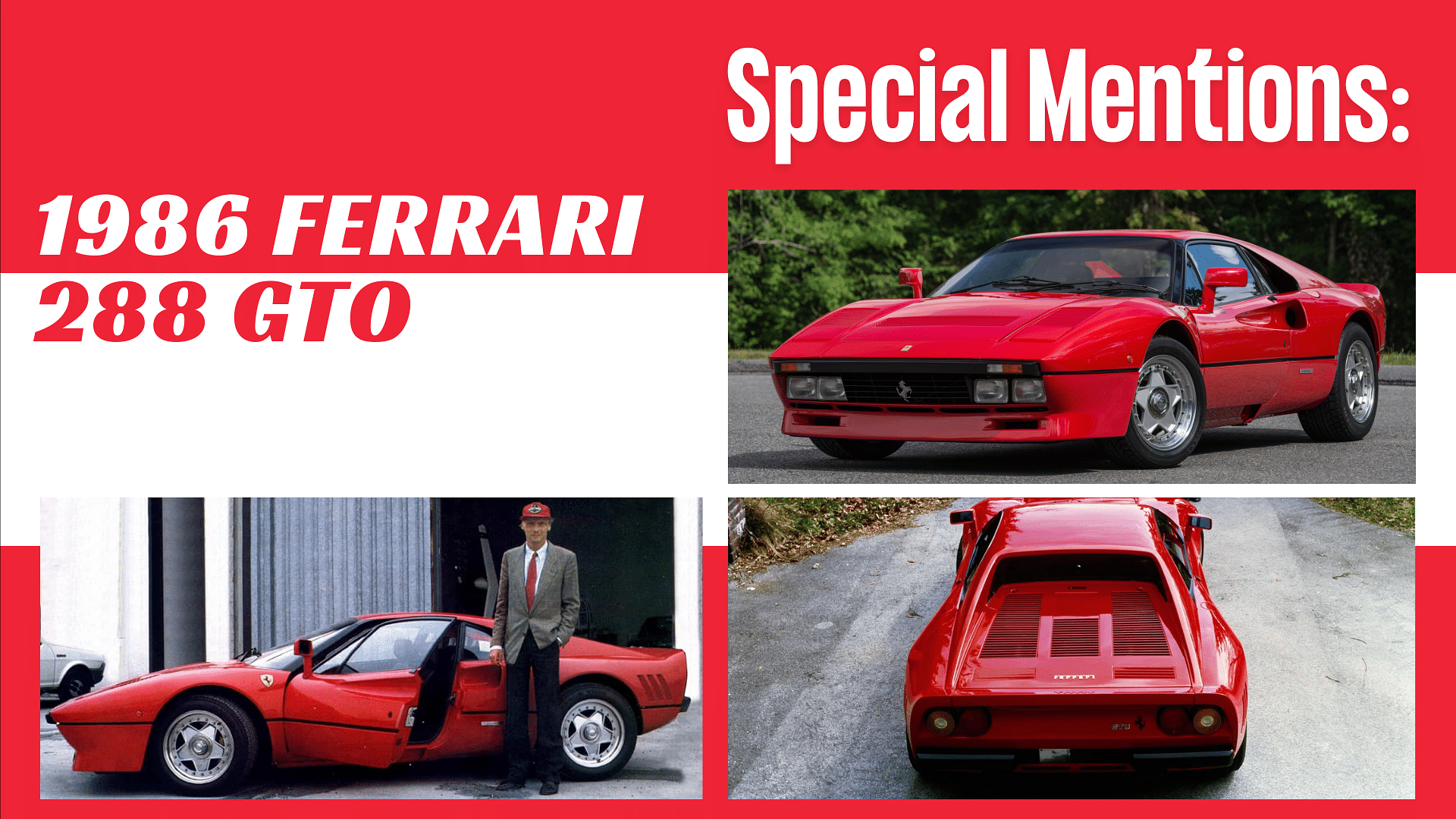 Niki Lauda's 1986 Ferrari 288 GTO