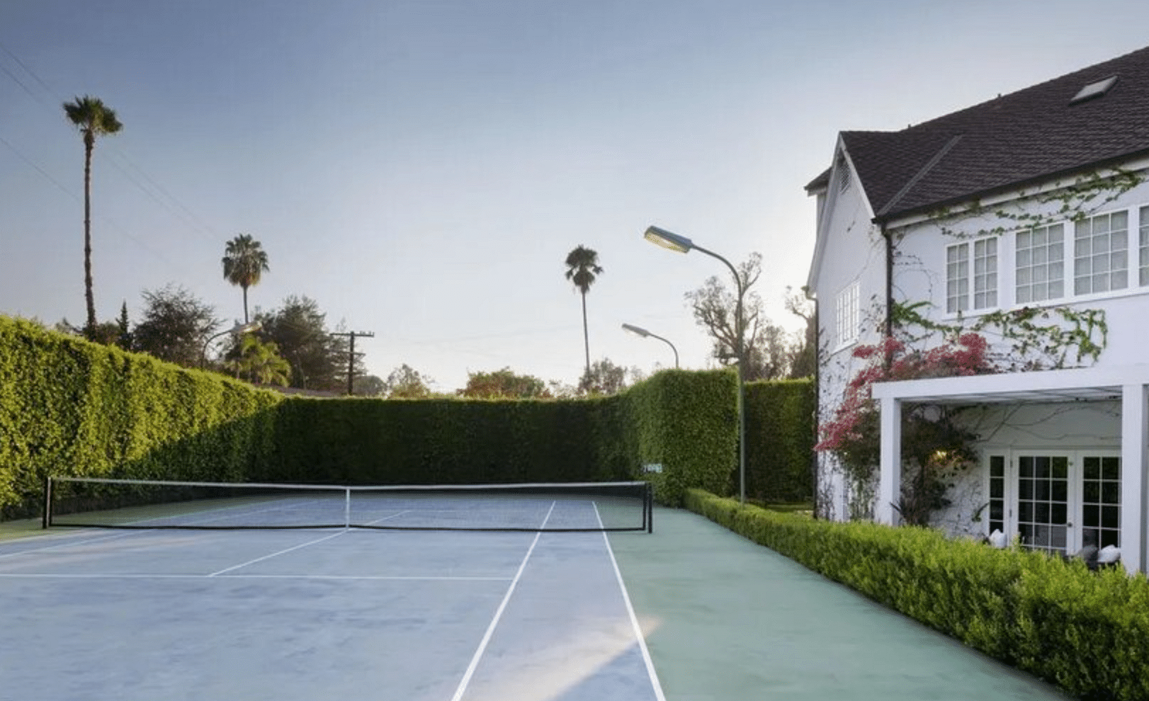 Zoe Saldana Home Tennis Court