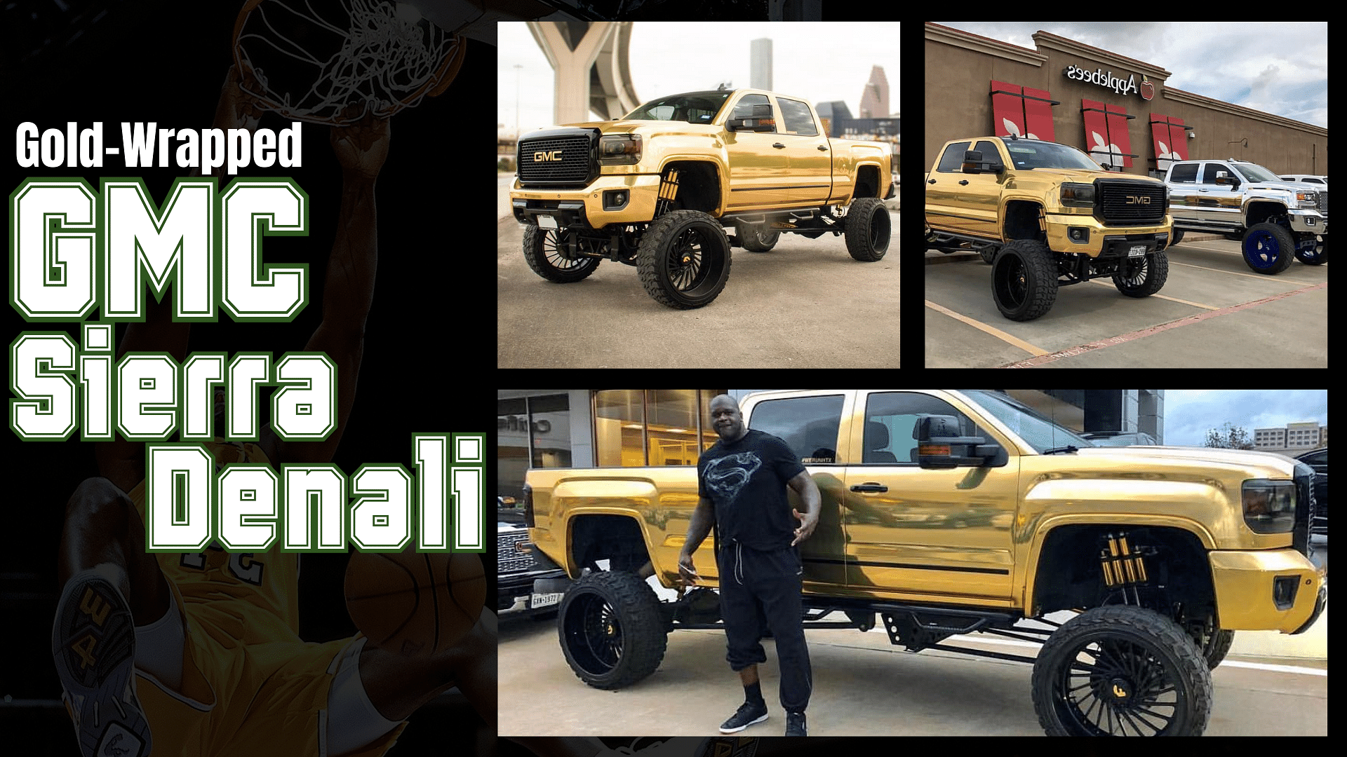 Shaquille O'Neal's Gold-Wrapped GMC Sierra Denali