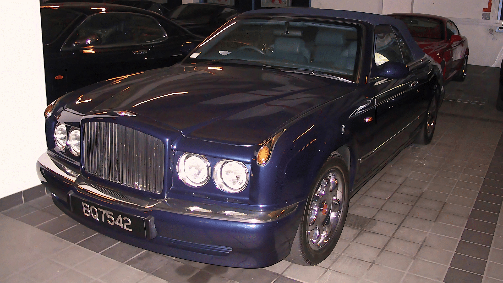 Sultan of Brunei's Bentley Pegasus shown in blue color