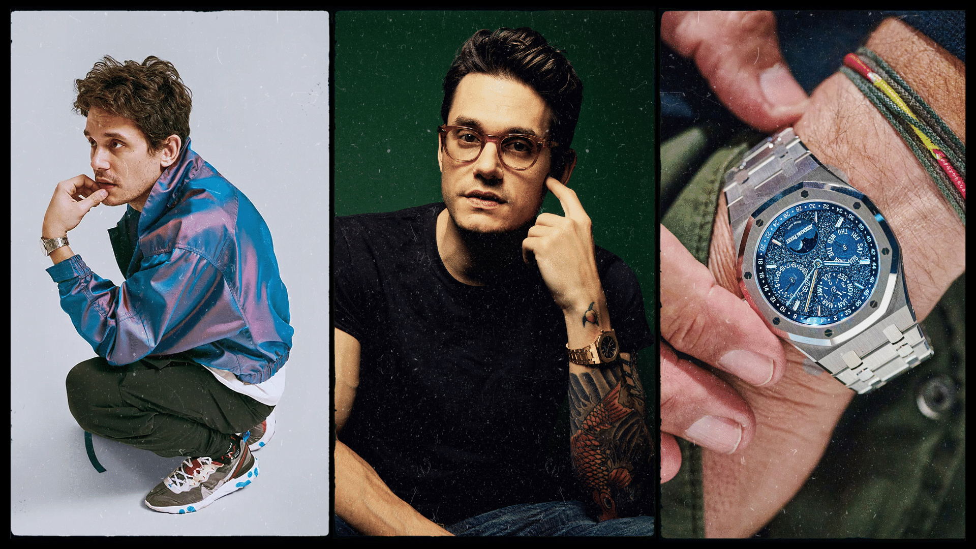 John Mayer with his watches