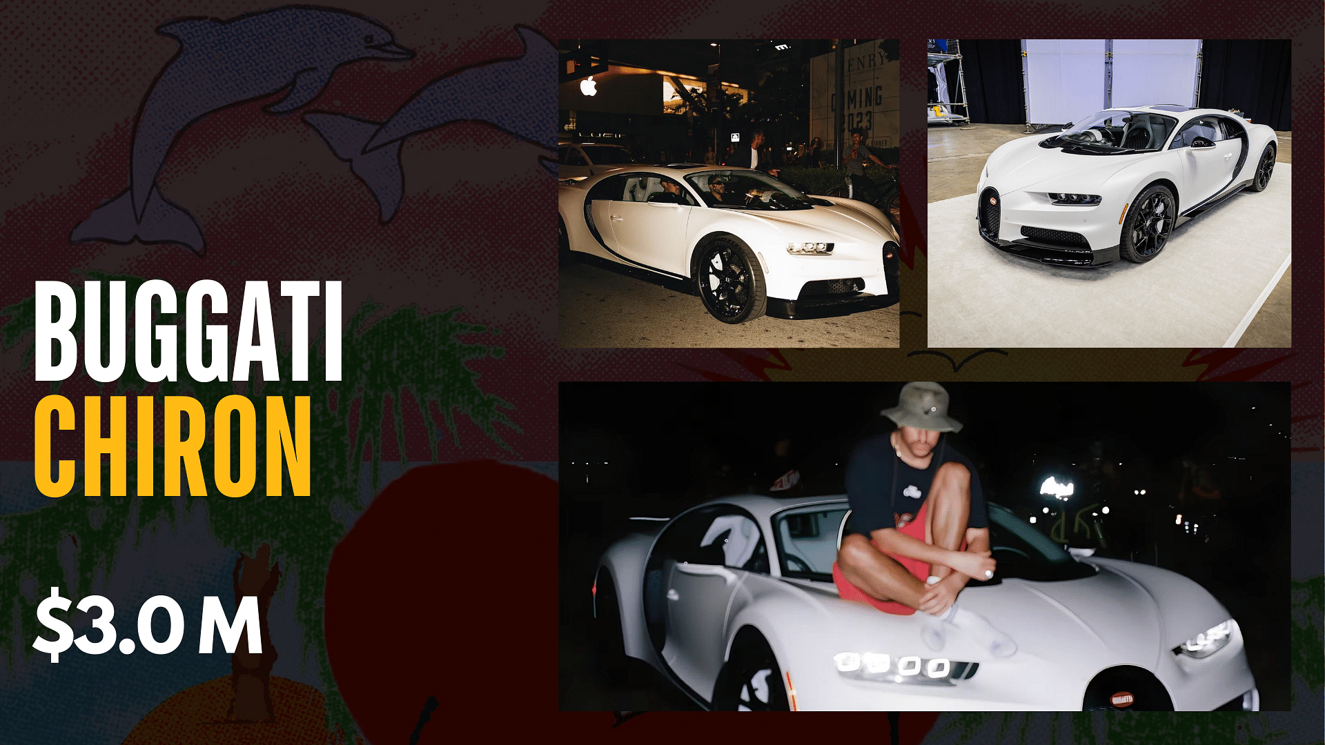 Bad Bunny, Car Collection, Buggati Chiron