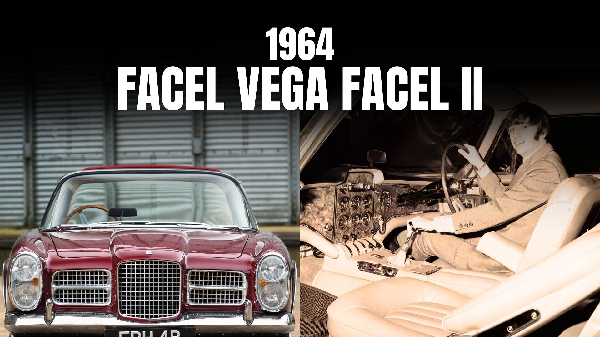 Ringo Starr's photographed sitting inside his 1964 Facel Vega Facel ll car