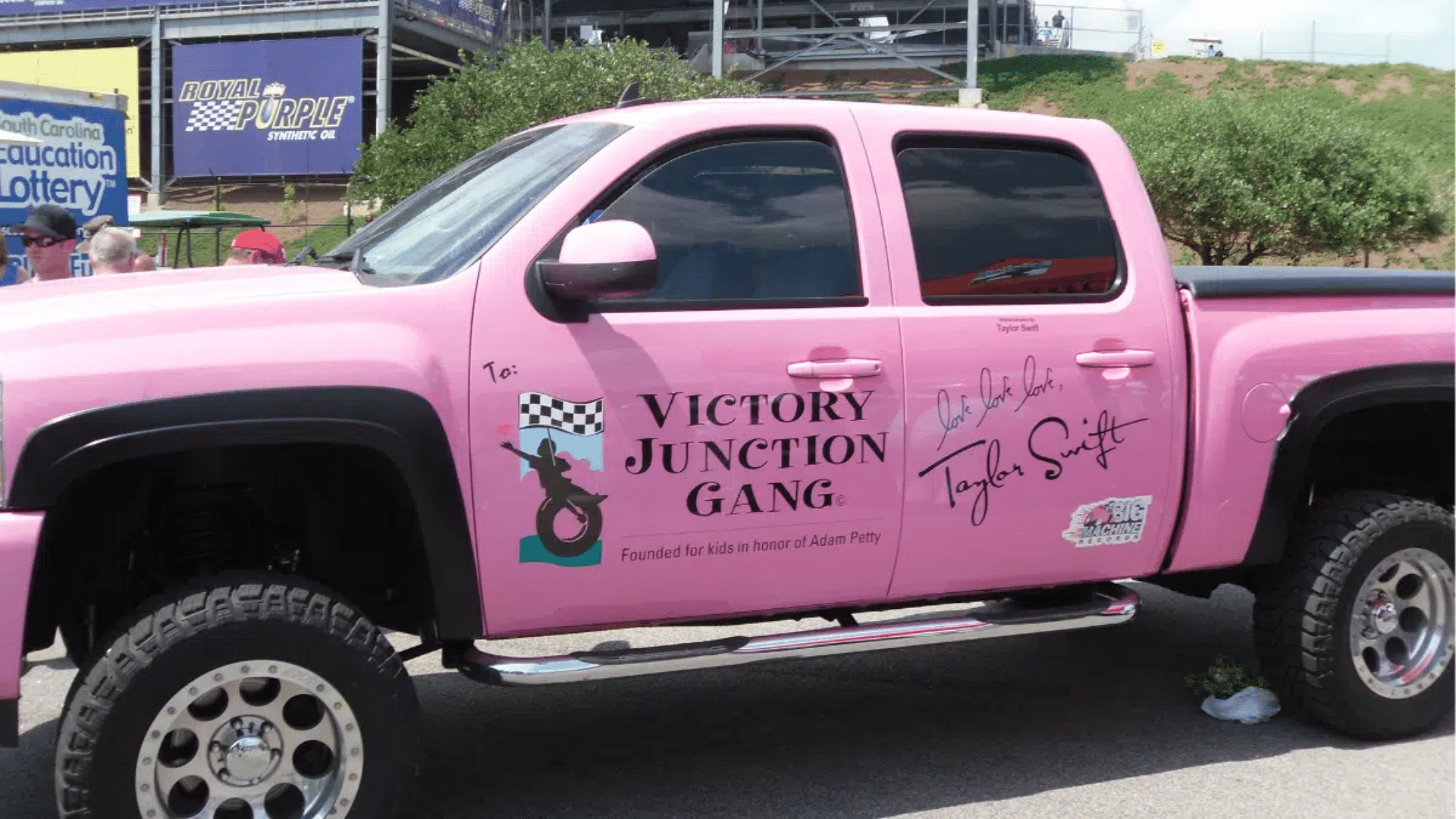 Taylor Swift's Pink Chevrolet Silverado