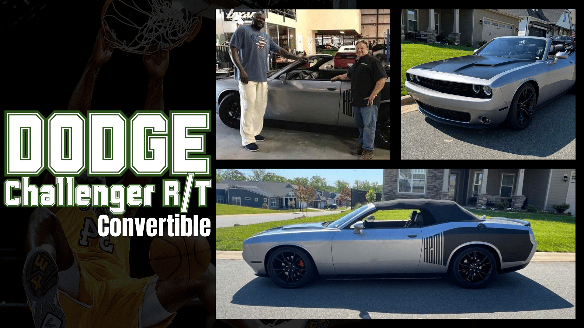 Shaquille O'Neal's Grey and Black 2016 Dodge Challenger R/T Convertible