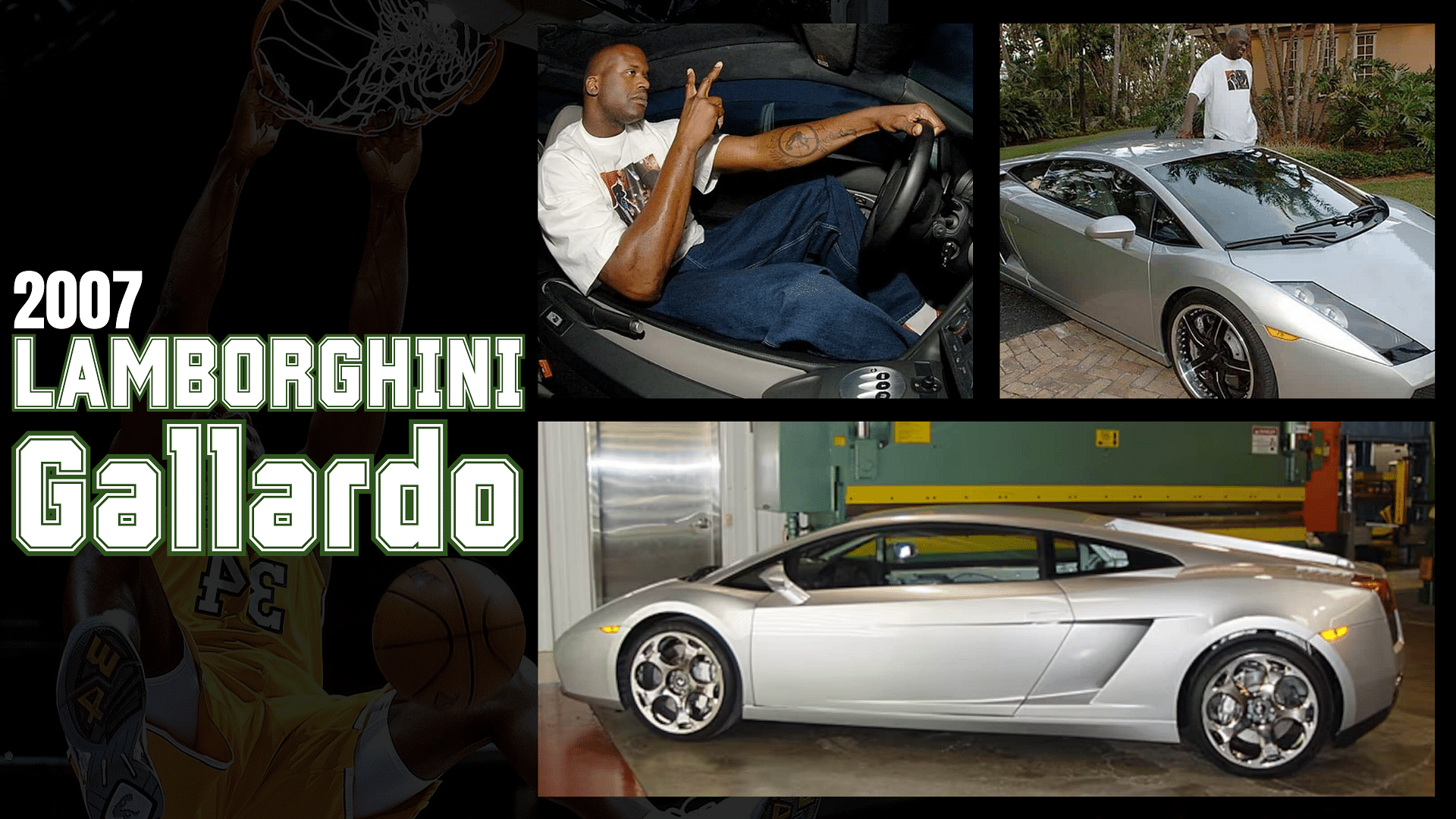 Shaq with his 2007 Lamborghini Gallardo