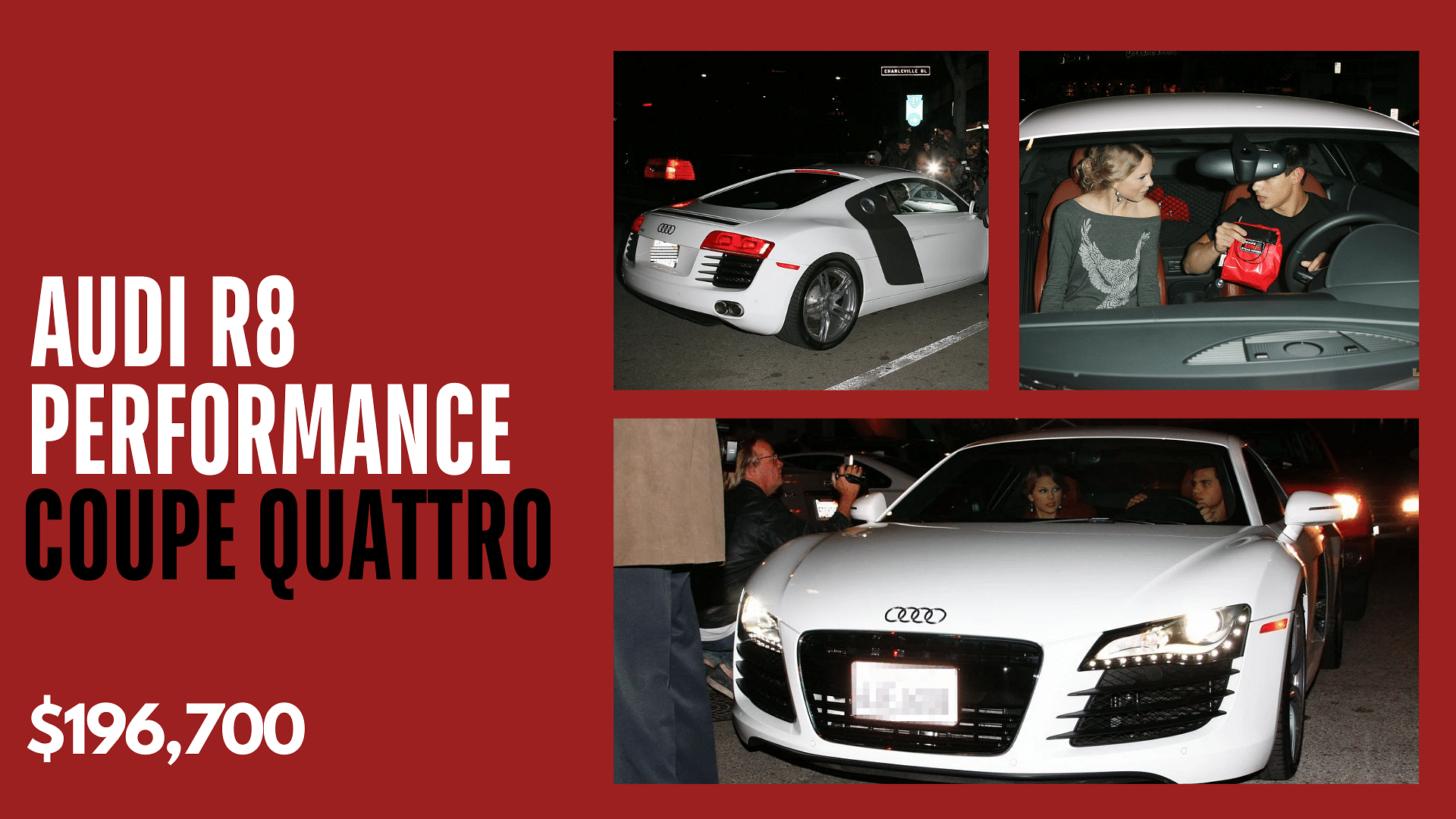 Taylor Swift's White Audi R8 Performance Coupe Quattro