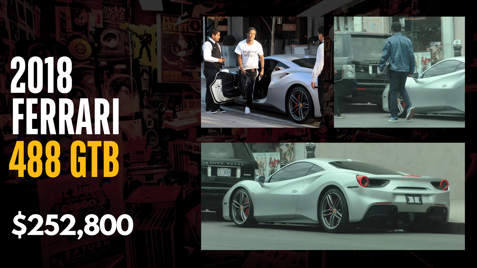 ASAP Rocky, ASAP Rocky Car Collection, ASAP Rocky Ferrari 488 GTB