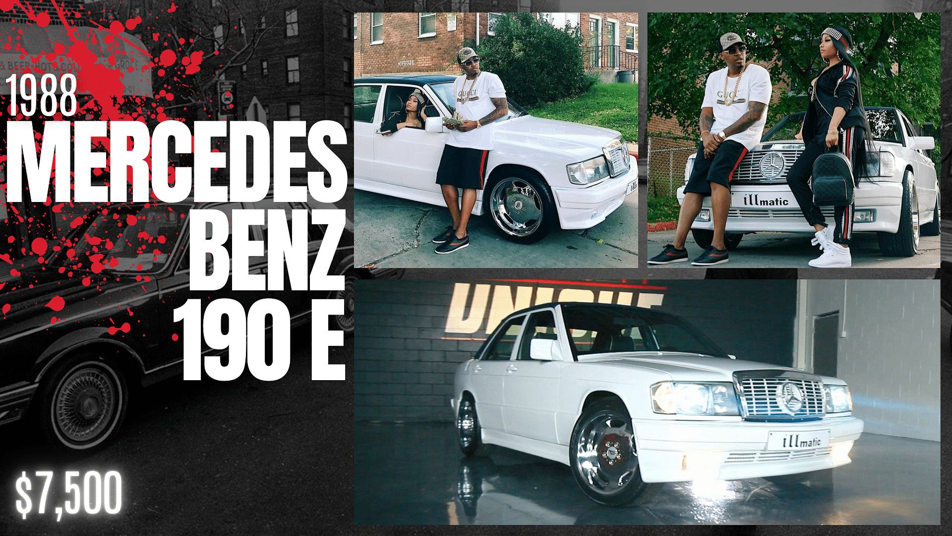 Nas'  custom white 1988 Mercedes-Benz 190E