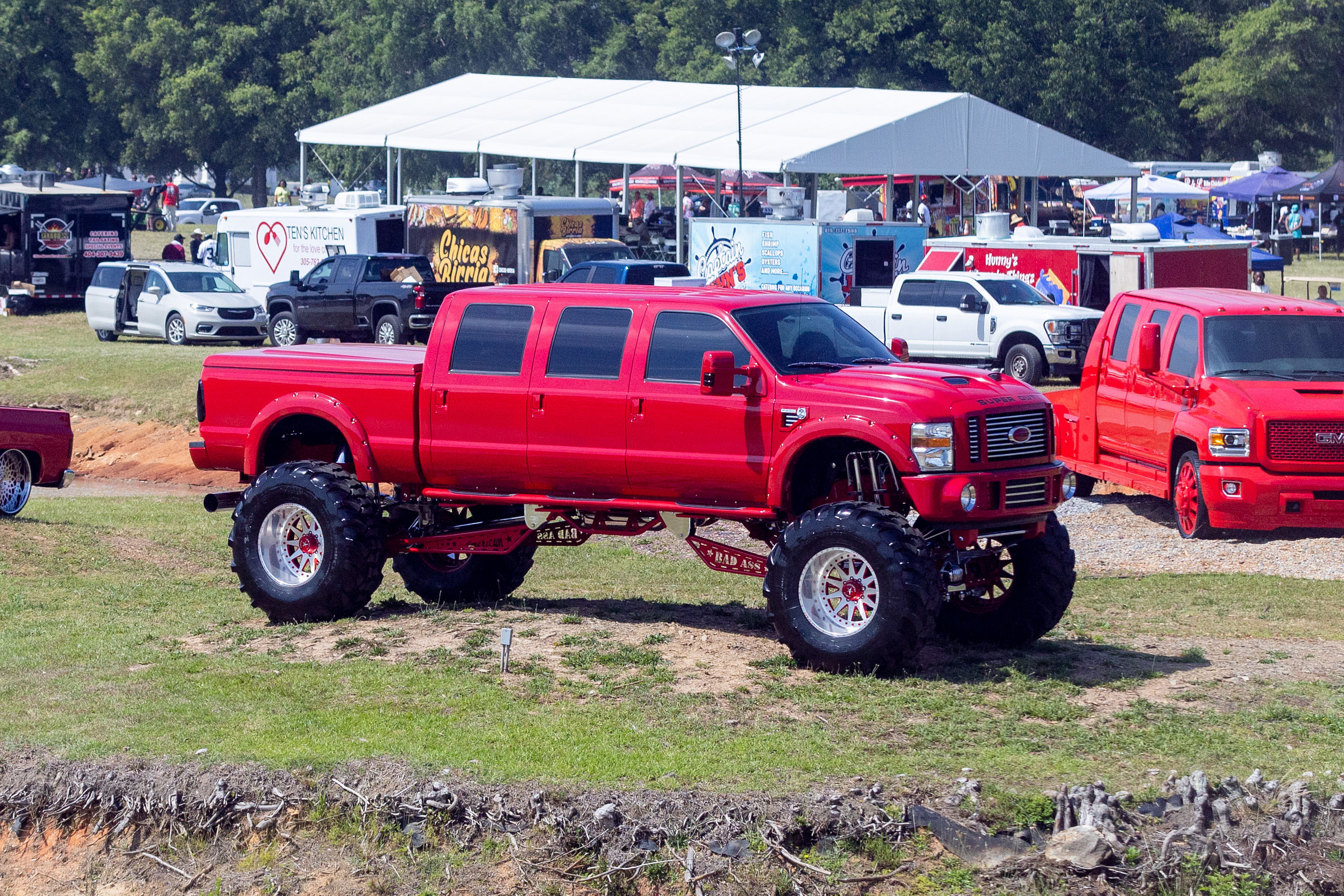 Rick Ross' Ford Super Duty Monster Truck aka ‘Big Red’ at his car show