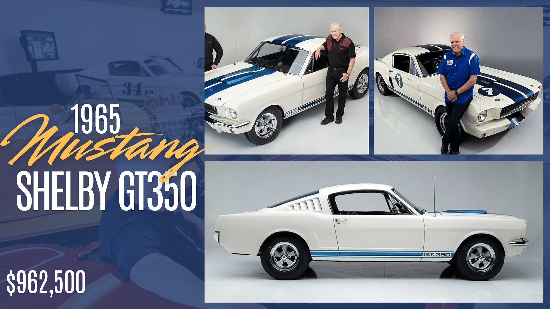 Craig Jackson's white blue 1965 Mustang Shelby GT350