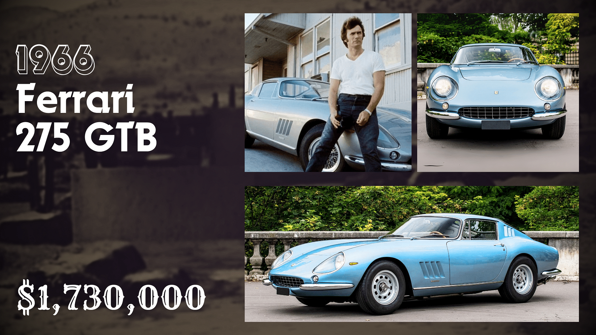 Clint Eastwood's Blue 1966 Ferrari 275 GTB