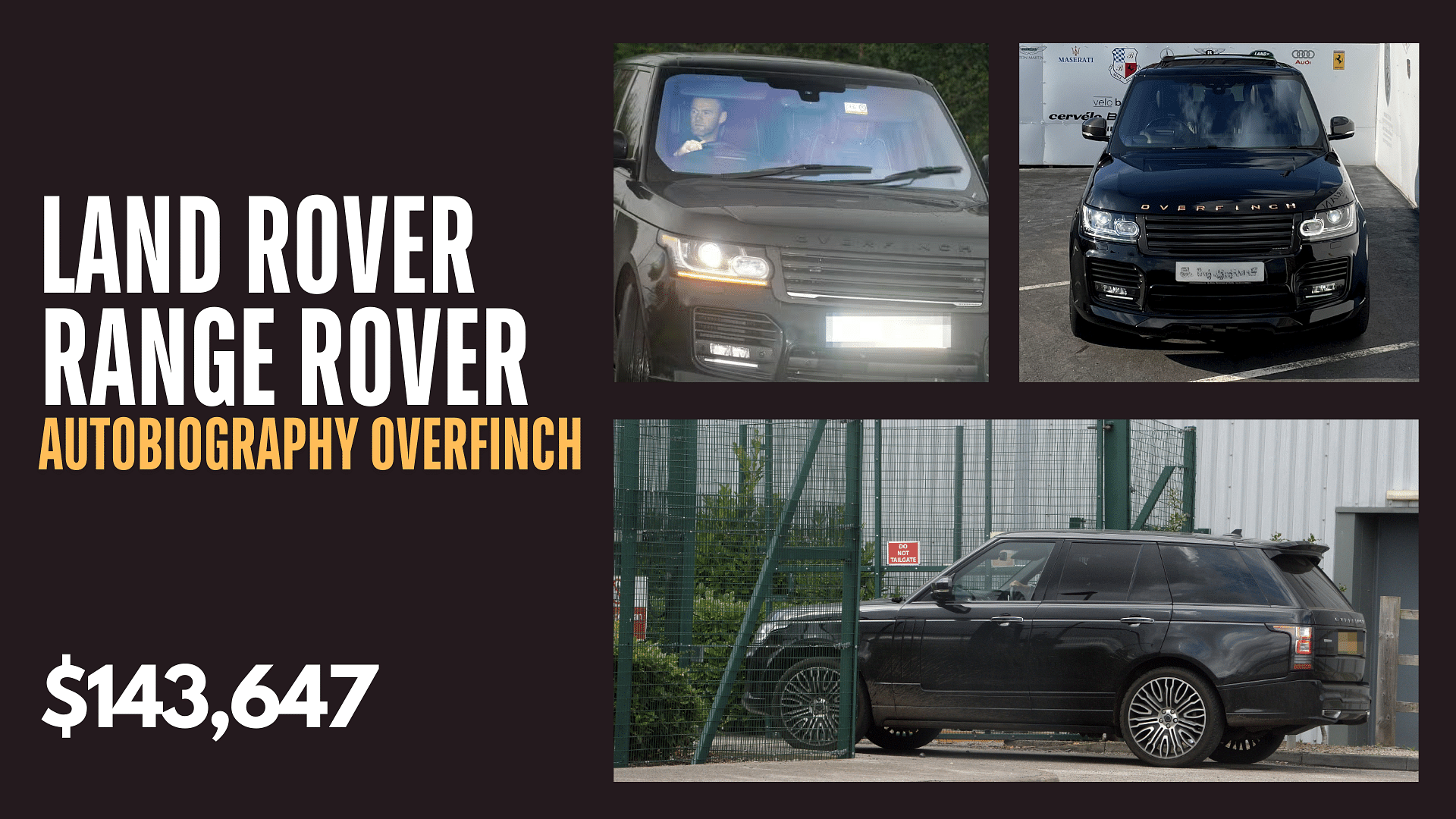 Wayne Rooney, Car Collection, Range Rover Autobiography Overfinch