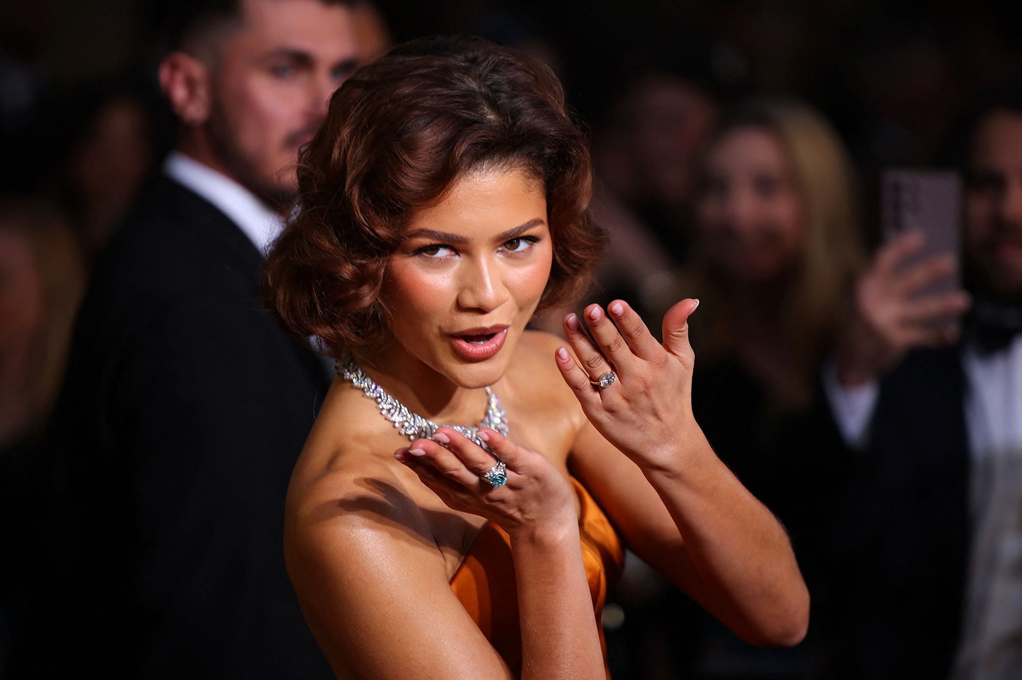 Zendaya Sparks Engagement Buzz With Stunning Diamond Ring At 2025