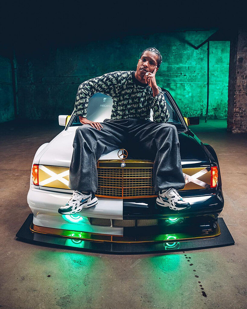 ASAP Rocky with his custom Merc W190E