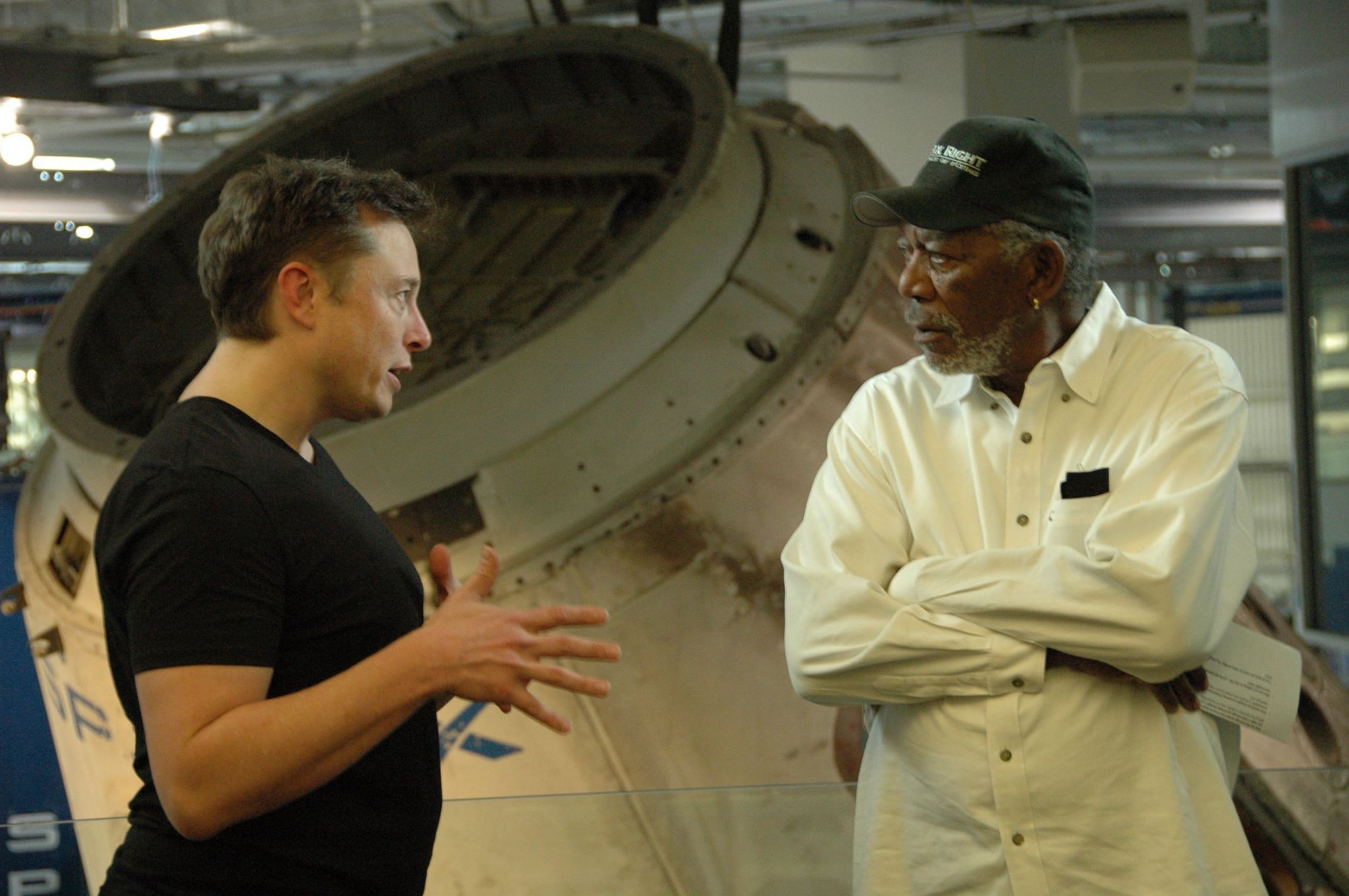 Morgan Freeman With Elon Musk