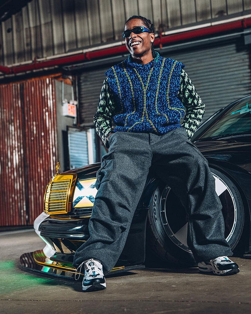 ASAP Rocky with his custom Merc W190E