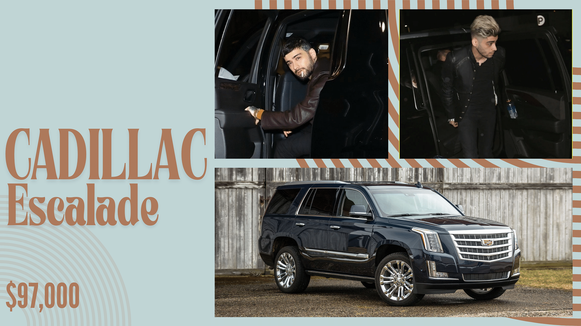 Zayn Malik's black Cadillac Escalade