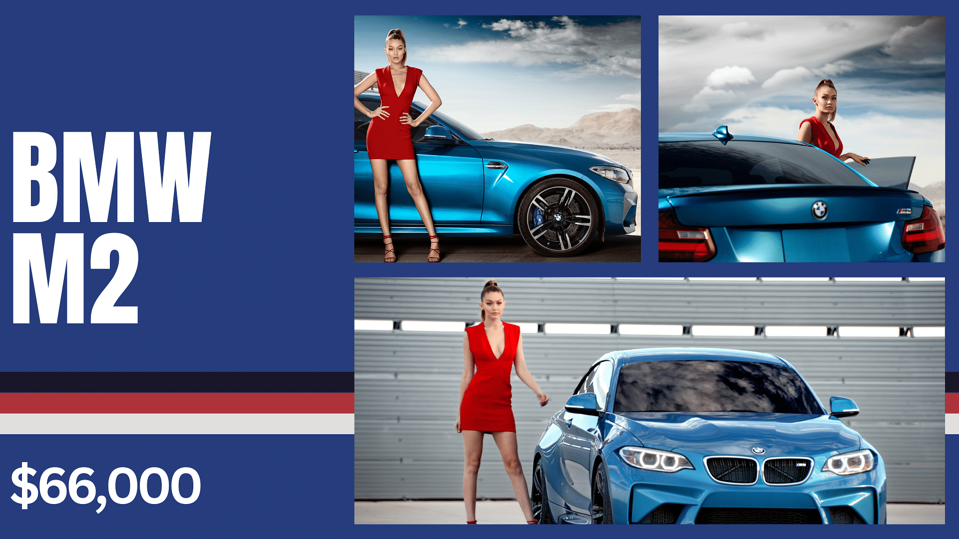 Gigi Hadid’s blue BMW M2