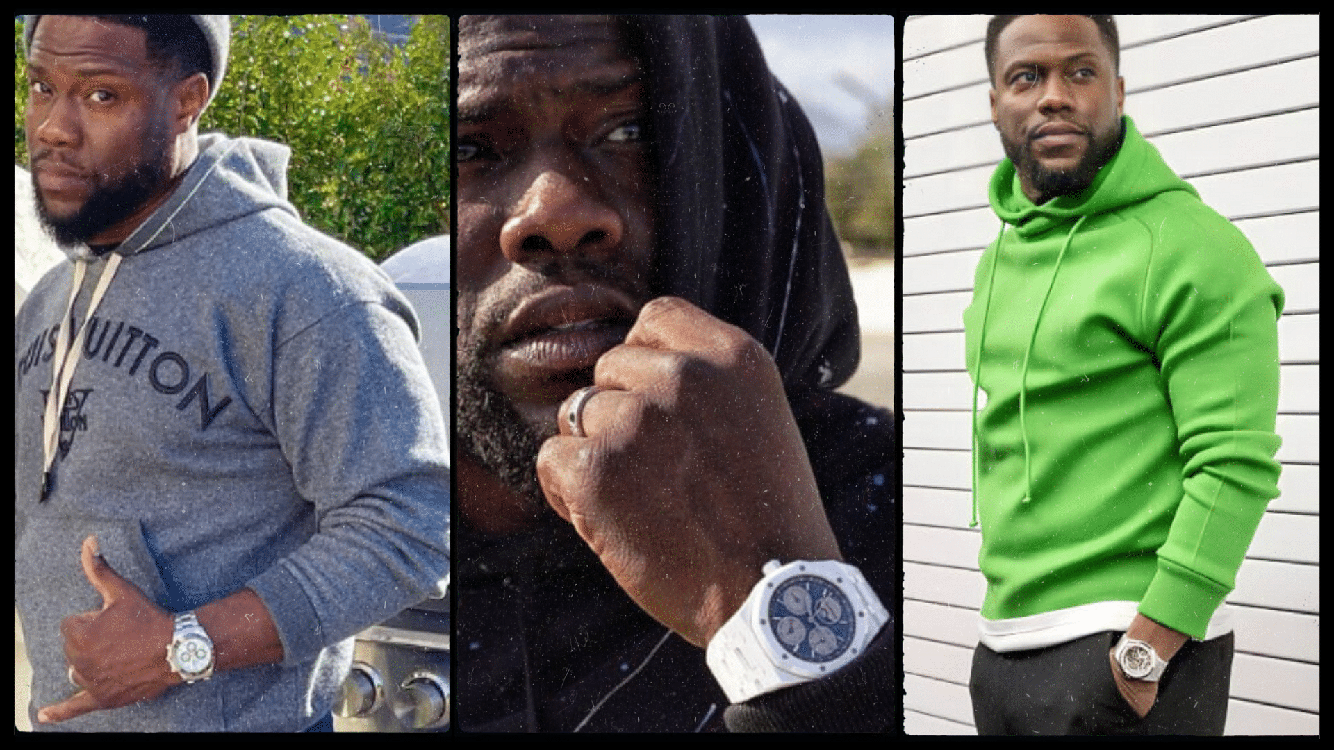 Kevin Hart with his watches