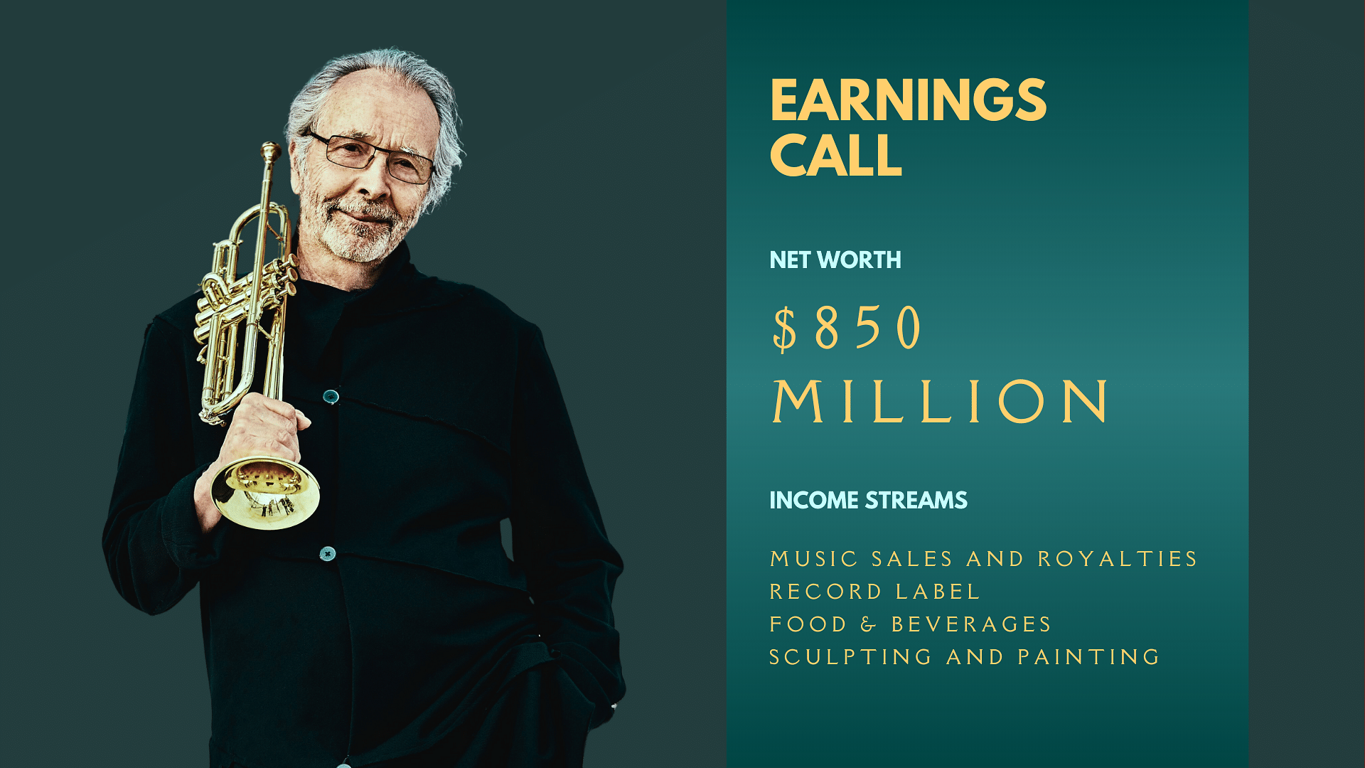 Herb Alpert's net worth, Herb Alpert's income streams