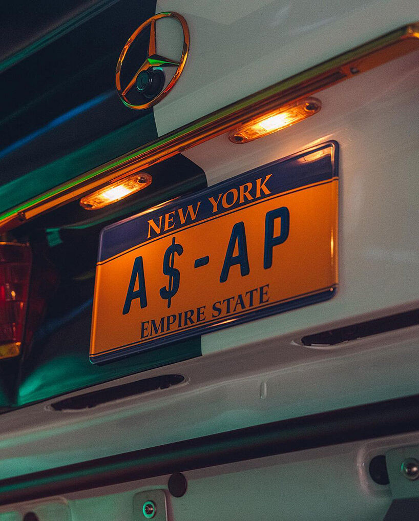 Custom Number plate on ASAP Rocky's Merc W190E