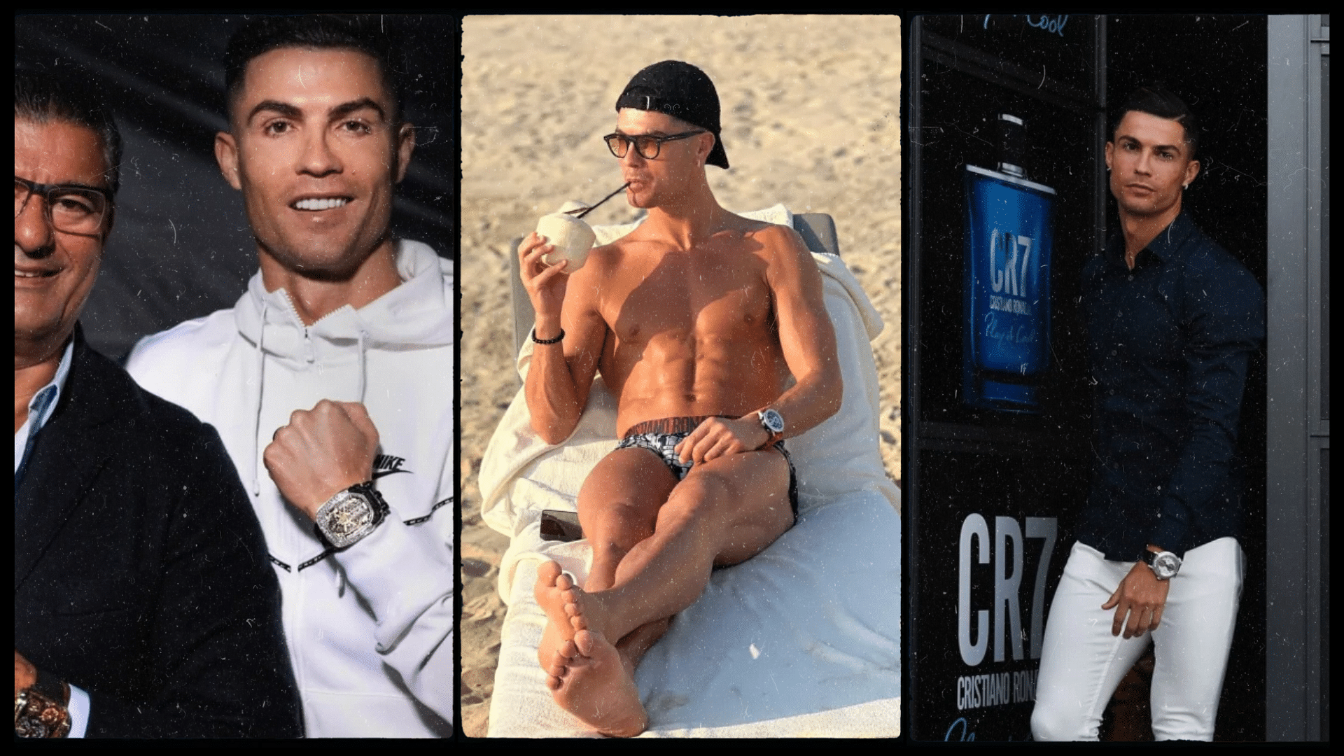 Cristiano Ronaldo with his watches