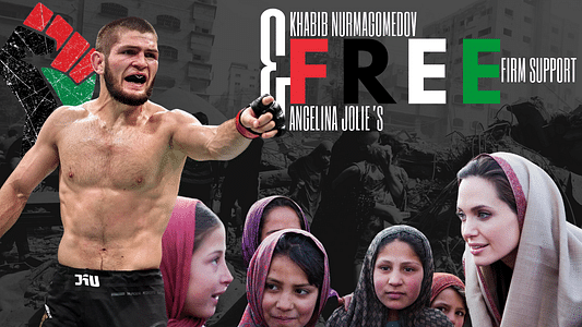 Khabib Nurmagomedov and Angelina Jolie Stand Strong for Palestine