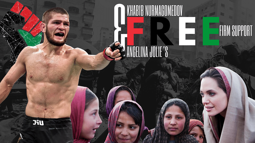 Khabib Nurmagomedov and Angelina Jolie Stand Strong for Palestine