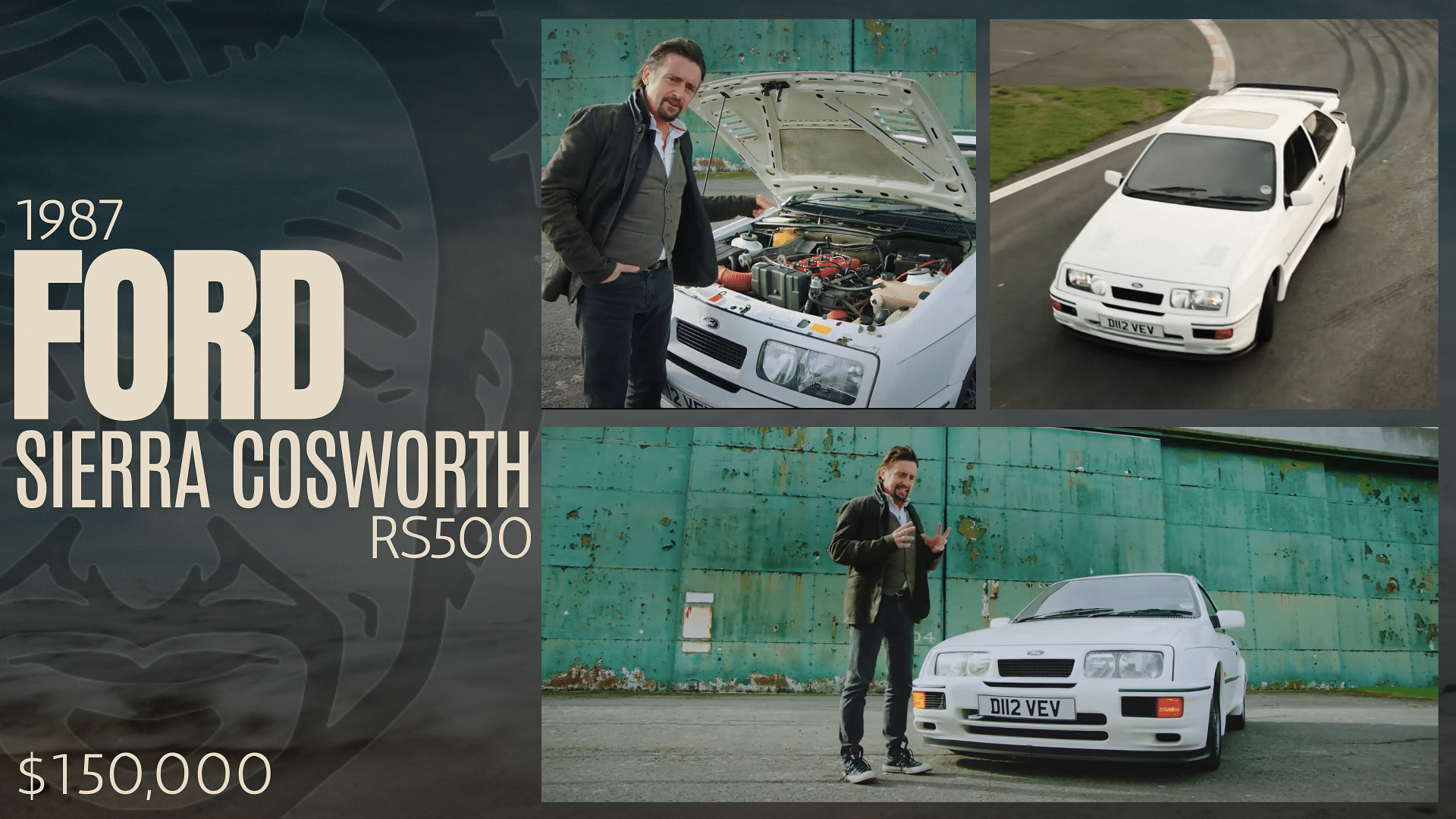 Richard Hammond’s white 1987 Ford Sierra Cosworth RS500