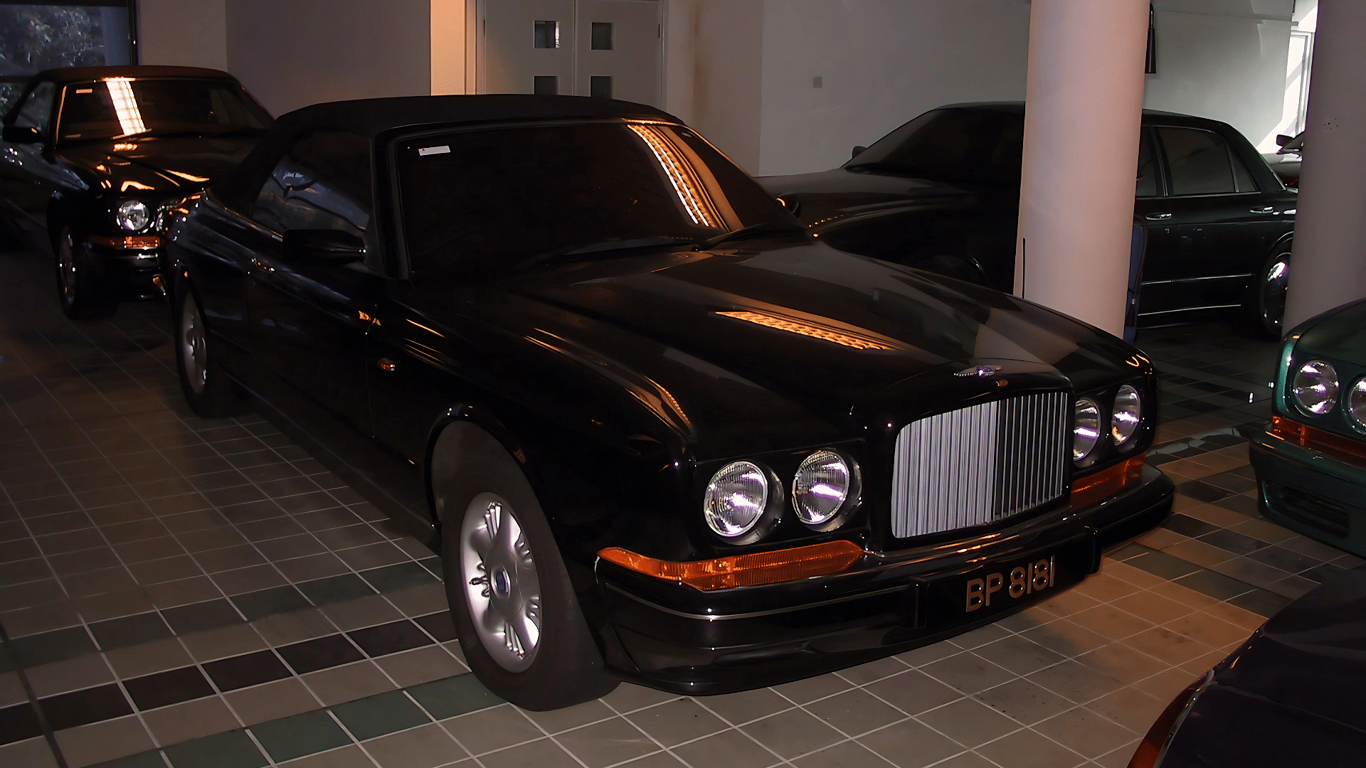 Sultan of Brunei's 1995 Bentley Azure convertible shown in black