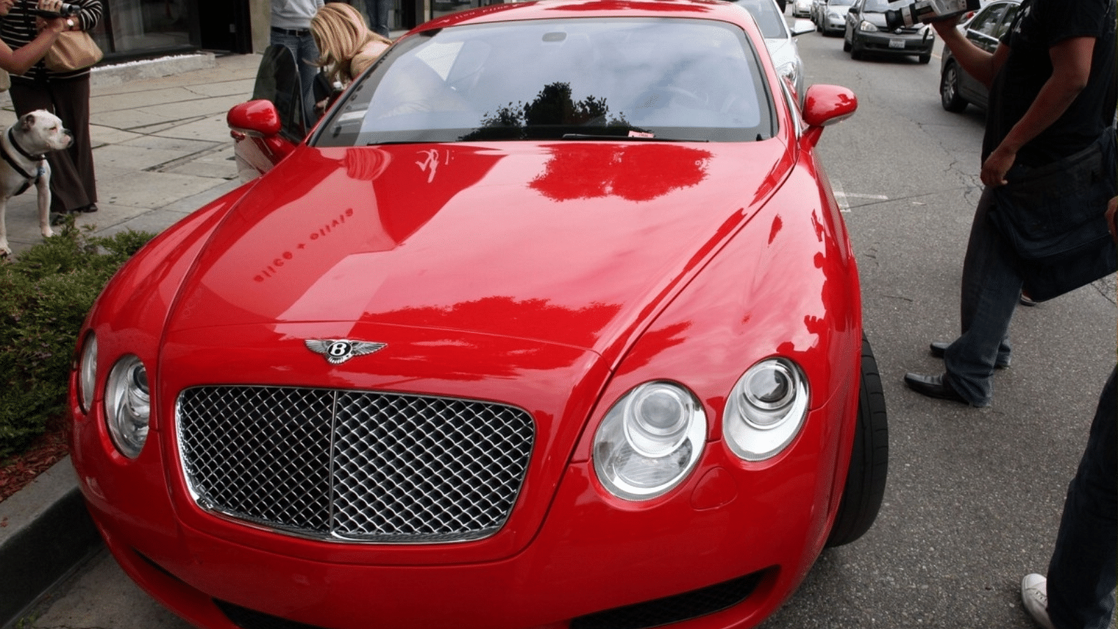 Serena Williams' red Bentley Continental GT 