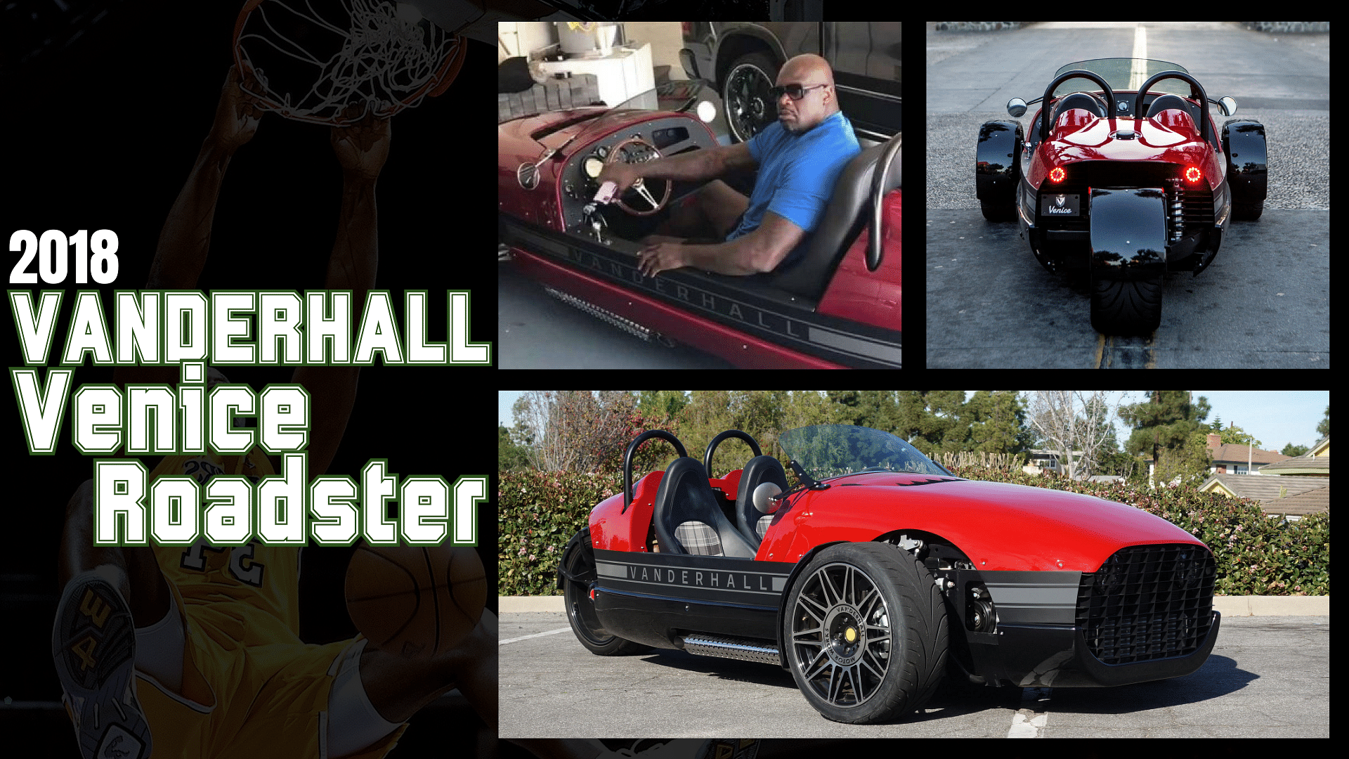 Shaquille O'Neal's Red 2018 Vanderhall Venice Roadster