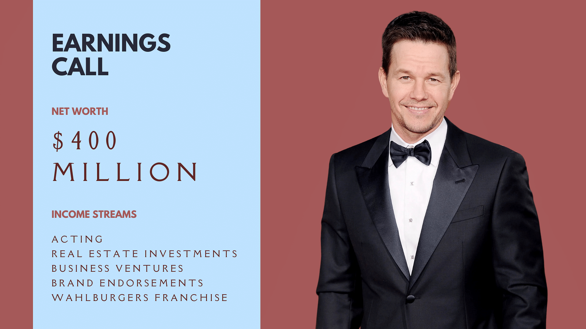 Mark Wahlberg’s Net Worth, Mark Wahlberg’s income streams