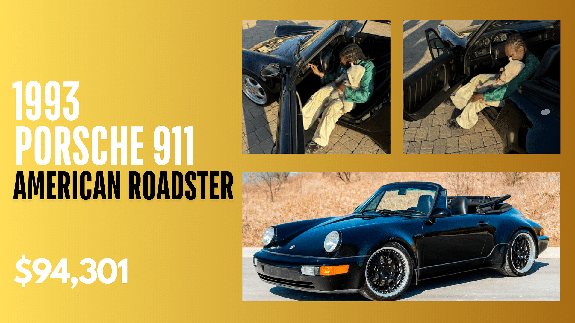 Don Toliver, Don Toliver 8. 1993 Porsche 911 American Roadster, Don Toliver Vintage Cars, Don Toliver Car Collection