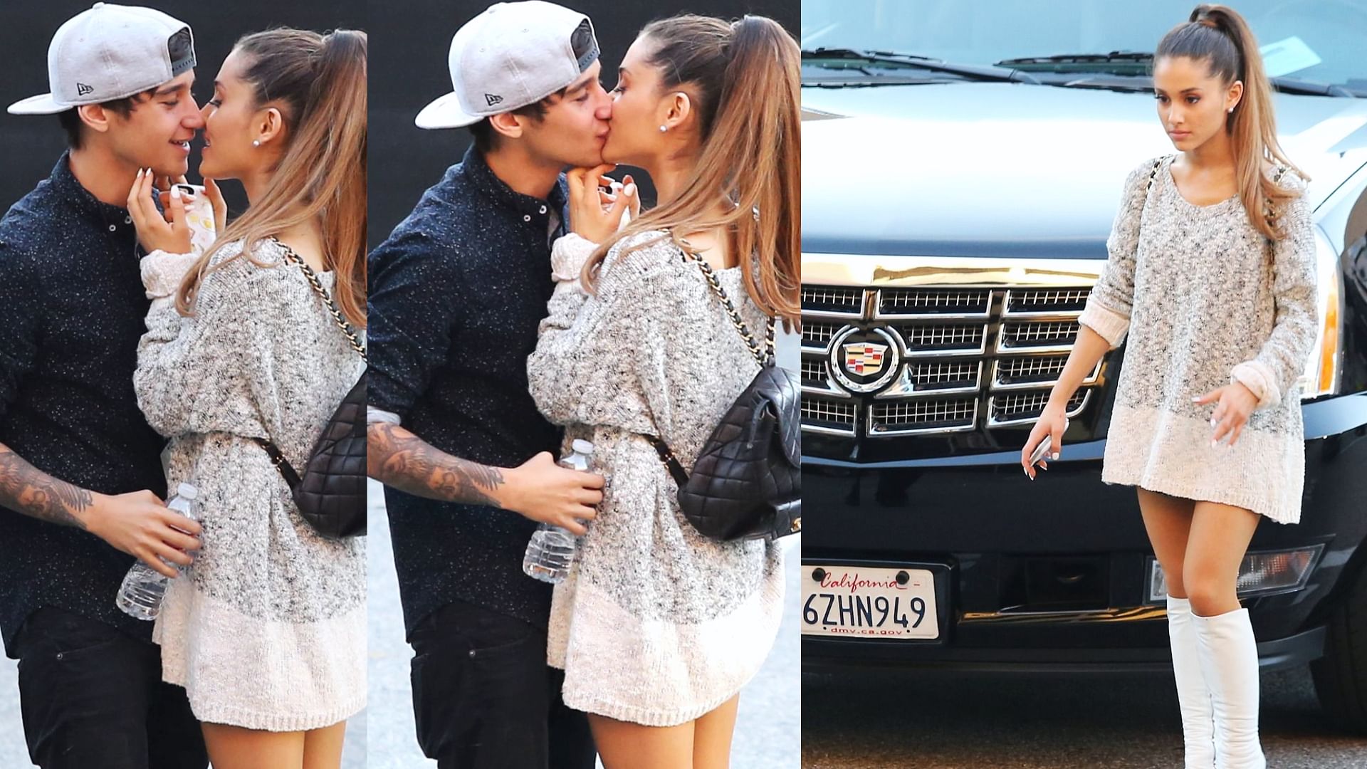 Ariana Grande kissing his ex-boyfriend Jai Brooks