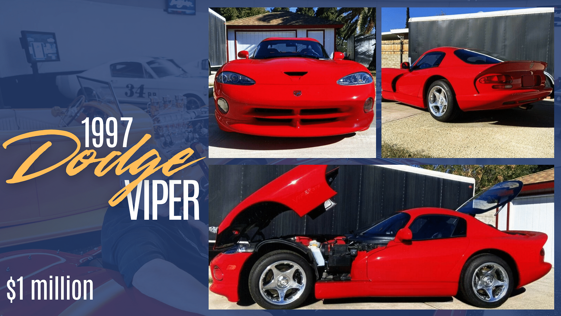 Craig Jackson's red 1997 Dodge Viper