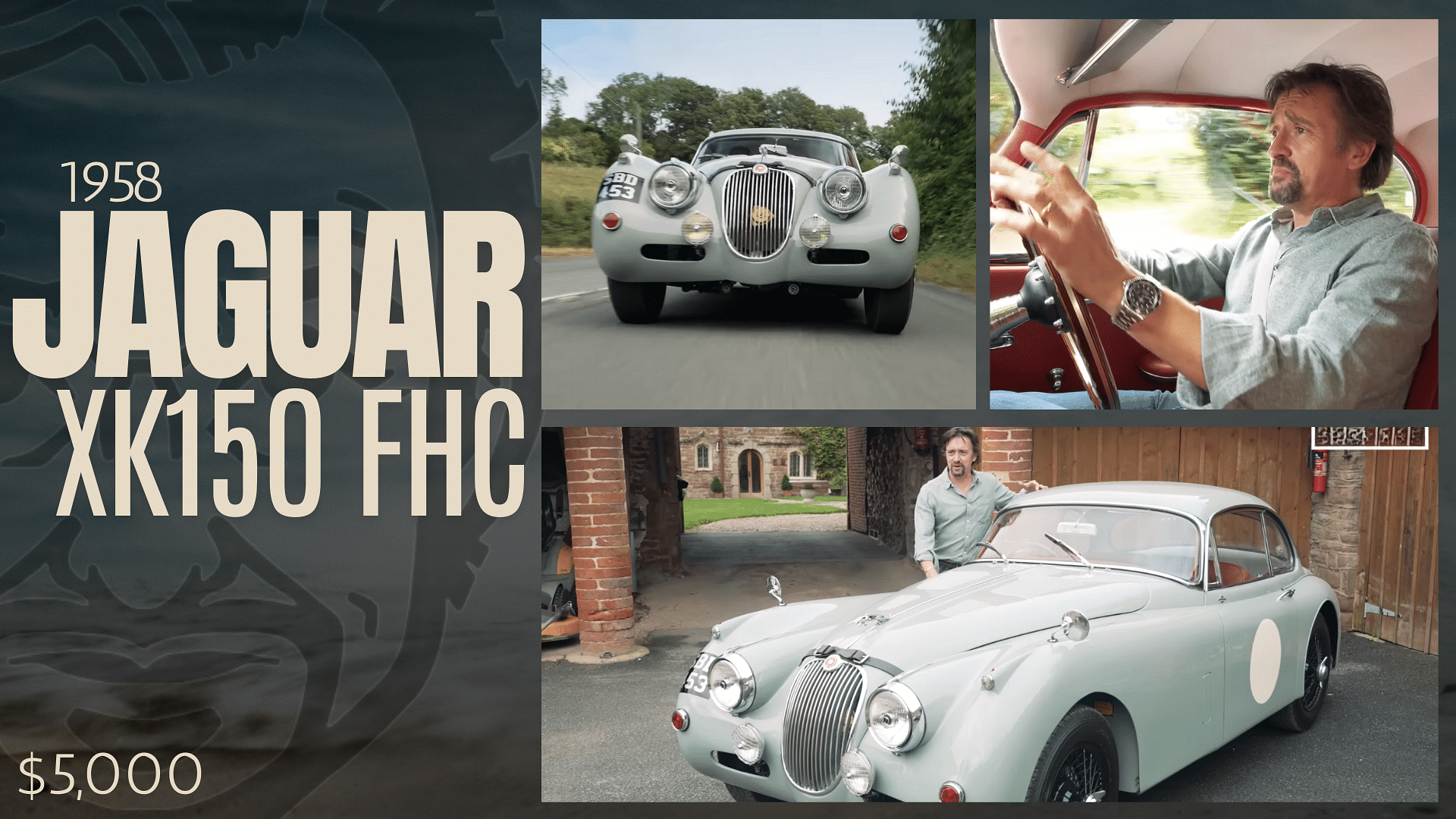 Richard Hammond’s Gray 1958 Jaguar XK150 FHC