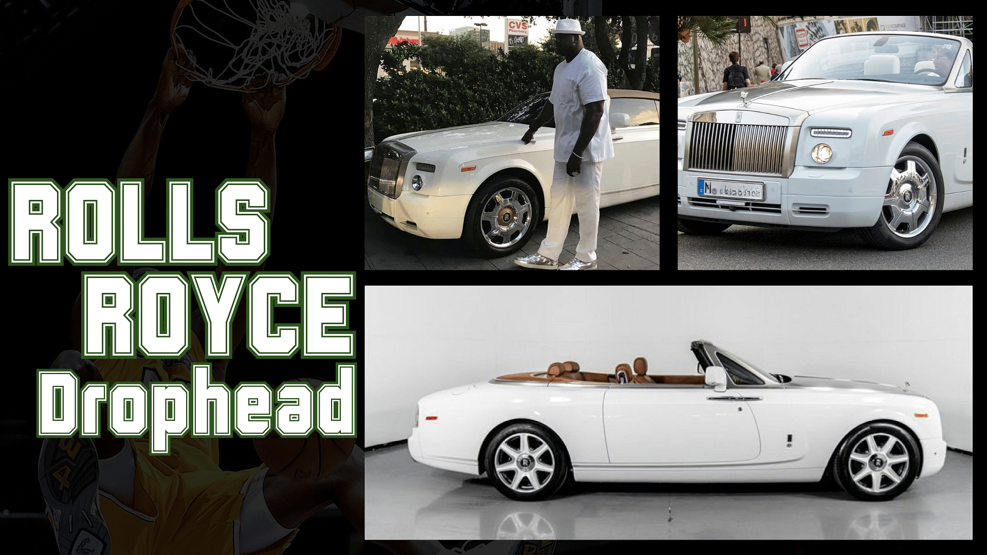 Shaquille O'Neal's White Rolls-Royce Phantom Drophead