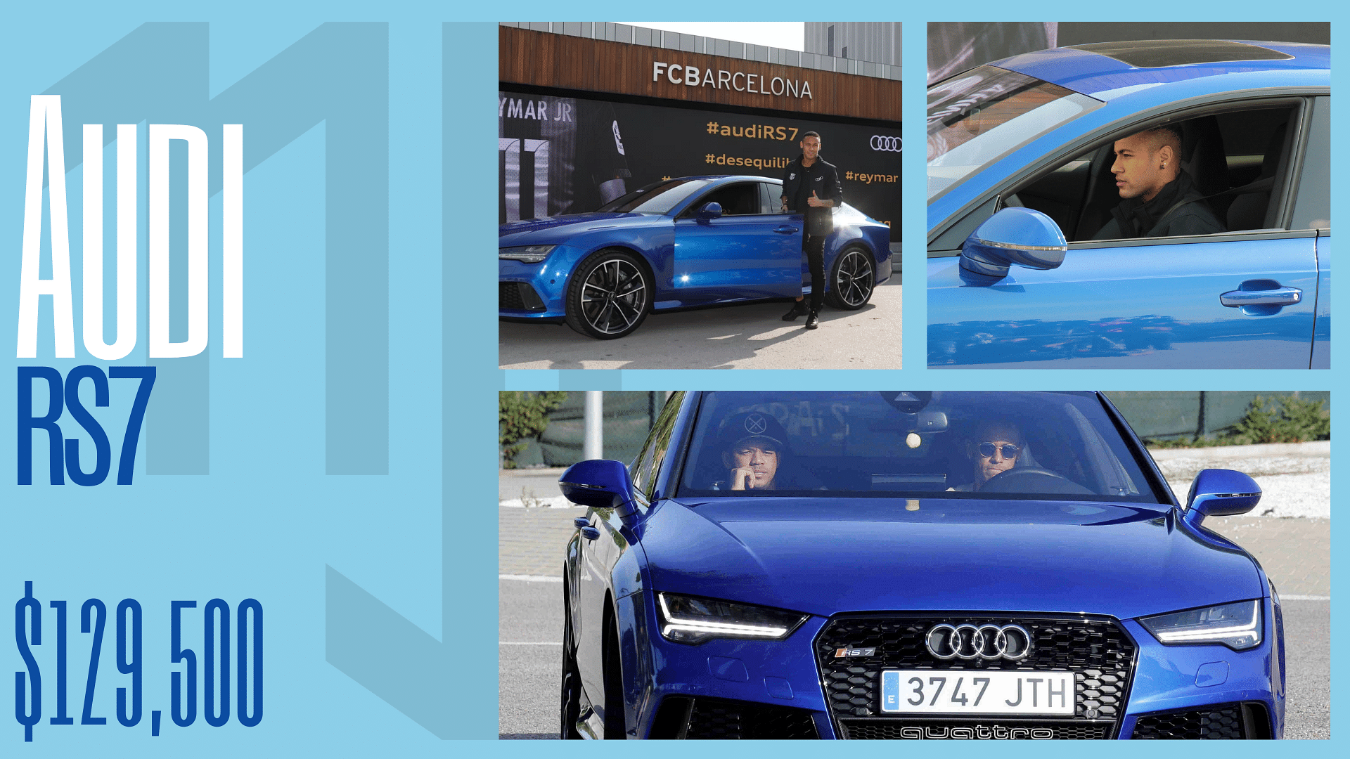 Neymar jr.'s blue Audi RS7