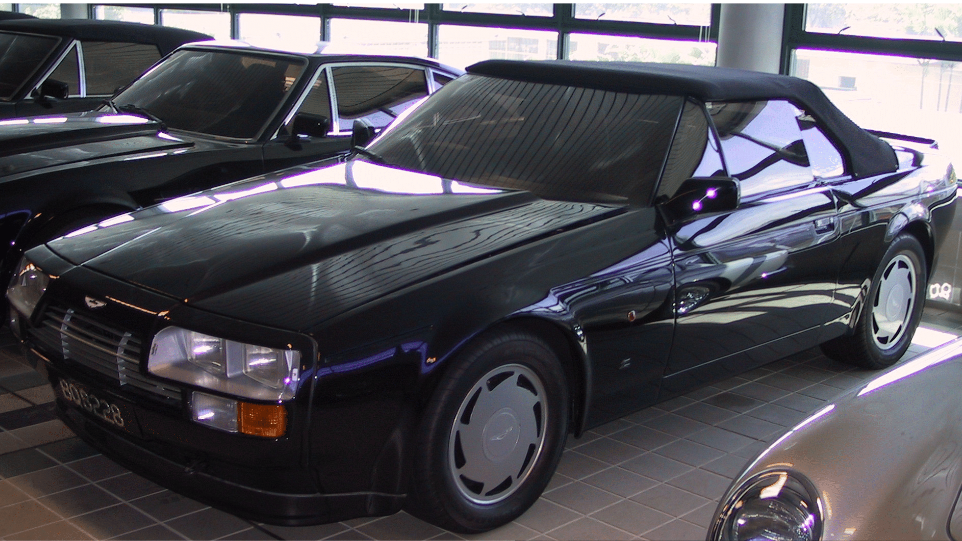 Sultan of Brunei's Aston Martin V8 Zagato shown in black with black top